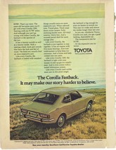1971 Toyota Corolla Fastback Sedan Gold Print Ad Automobile car 8.5&quot; x 11&quot; - £15.14 GBP