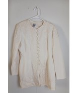 Vintage R &amp; M Richards By Karen Kwong Ivory Long Blouse Women&#39;s Size 12 - $518.58 MXN
