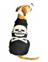 Black Skull Dog Sweater Chilly Dog Hand Knit Wool  XXS-XXXL Pet Puppy Warm  - £24.31 GBP+