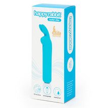 Happy Rabbit Rechargeable Silicone Bullet Vibrator With Ears Blue - £34.57 GBP