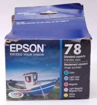 Genuine Epson 78 Color Ink Cartridges (New damaged box) Cyan Magenta Yellow - $36.39