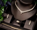Lace earrings set for women full aaa cubic zirconia bridal jewelry sets pendientes thumb155 crop