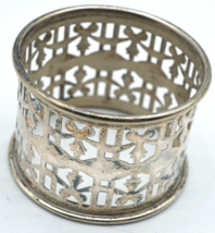 Old Silver Plate Napkin Ring Openwork Pierced Design Sheffield THE WEIDLICH BROS - £39.97 GBP