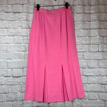 Vintage Jo Hardin Maxi Lang Faltenrock Größe S Rosa Knopfverschluss - $25.98