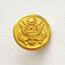 Vintage U.S. Army Great Seal Button Gold Tone Waterbury Button Co 16 mm 5/8&quot; - £4.50 GBP