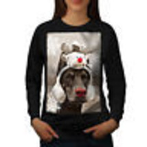Wellcoda Funny Dog Deer Womens Sweatshirt, Reindeer Casual Pullover Jumper - £23.18 GBP+