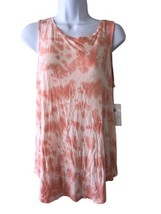 Nwt Womens Old Navy Size M Dark Peach Luxe Tie-Dye High Neck Tank Top - £12.25 GBP