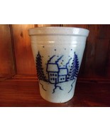 ORIGINAL 1981 ELDRETH POTTERY CROCK OF WINTER HOMESTEAD SIGNED BY DAVE E... - £73.22 GBP