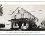 St John Basco Chapel Stamford Vermont VT UNP Postcard T16 - $3.51