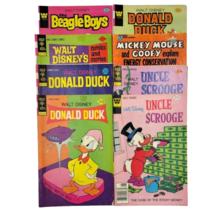 8 Comic Lot Uncle Scrooge Donald Duck Beagle Boys Mickey Disney 1970s Go... - £27.75 GBP