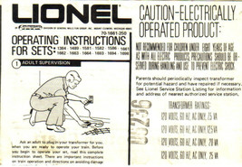 Operating Instructions For Lionel Train Sets - Copy - £3.95 GBP