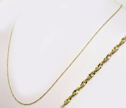 solid 14k Yellow  gold rope necklace chain 16&quot; 18&quot; 20&quot;  US Seller - £102.40 GBP