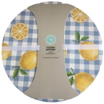 Martha Stewart Placemats Set of 6 Vinyl Lemons Foam Back Blue Plaid Beach Home - £37.79 GBP