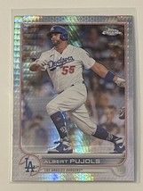 2022 Topps Chrome Refractor Albert Pujols Card #84 Insert -MLB Dodgers/Cardinals - £1.49 GBP