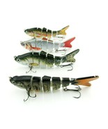 Multi Jointed Fishing Lure Swimming Bass, Crappie, Swimbait 6 Segments 4... - $17.99