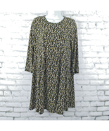BCBG Maxazria Dress Womens XS Black Floral 3/4 Sleeve Cutout Boho Shift ... - €22,03 EUR