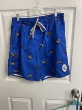 Men’s Guy Harvey Marlin Fish Volley Shorts Swim Trunks Swimsuit Blue Large Aftco - £13.73 GBP