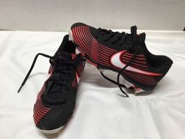 Nike Boys Fastflex AO7938-004 Black Red Softball Cleats Shoes Size 4.5y - £15.69 GBP