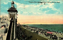 Virginia Moulinet Fosse Ride Amusement Park Revere Plage Ma 1914 Postale D1 - £13.17 GBP