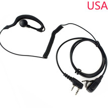 Ear Hook Earpiece Headset 2-Pins Connector Ptt Mic For Kenwood Two-Way Radio Usa - £10.95 GBP