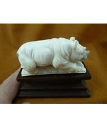 (rhino-15) medium Rhinoceros Rhino of shed ANTLER figurine Bali detailed... - €88,90 EUR