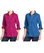 NWT Old Navy Women Utility Shirts Two Pocket Blouse 100% Cotton Top XS/S... - £24.03 GBP