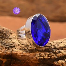 Blue Topaz Gemstone 925 Sterling Silver Ring Handmade Jewelry All Size - £7.32 GBP