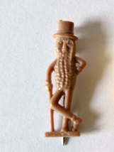 Mr Peanut Brown Lapel Pin Badge Planters Nuts Pinback Original Plastic 1... - $11.40