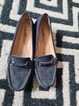 Softlites Ladies Blue Suede Look Flat Loafers Shoes Size 5uk/38 Eur Expr... - £18.02 GBP