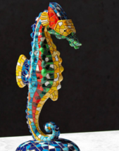 Barcino Mosaic Seahorse Hand Painted Spain New - £52.27 GBP