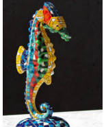 Barcino Mosaic Seahorse Hand Painted Spain New - £50.90 GBP