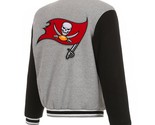 NFL Tampa Bay Buccaneers Reversible Full Snap Fleece Jacket JH Embroider... - £103.90 GBP