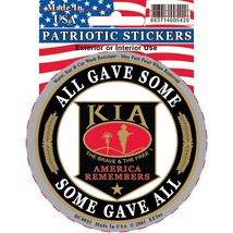 DC0051 KIA America Remembers &quot;All Gave Some, Some Gave All&quot; Round Sticker (3.5&quot;) - £6.82 GBP