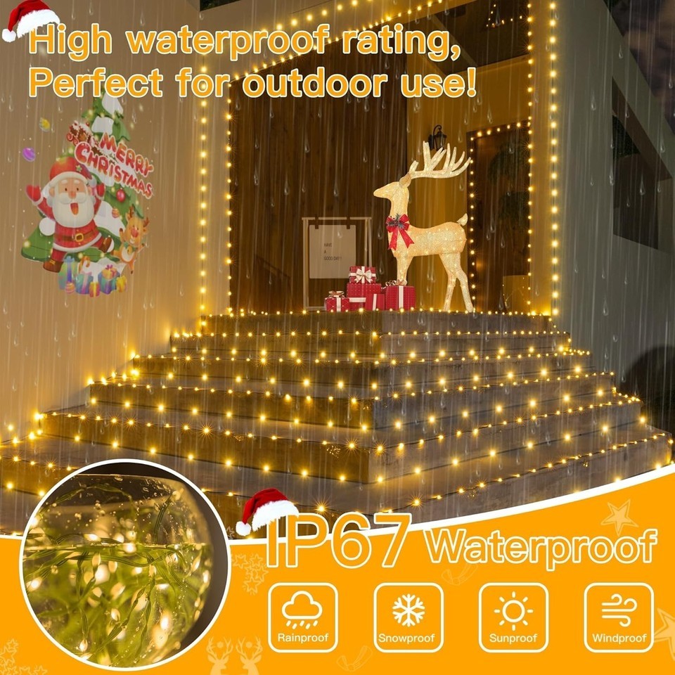 Outdoor & Indoor 1000 LED Christmas String Lights with Remote - 330 FT Warm Glow Item image 6