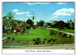 Trinity Church Street View Queen Anne Square in Newport, Rhode Island Postcard - £3.82 GBP