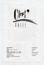 Chef&#39;s Grill Menu Arts Center Peachtree St NE Atlanta Georgia  - £14.24 GBP