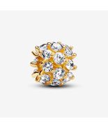 14K Gold-Plated Sparkling Round Charm with Clear Zirconia - 763234C01 - £13.27 GBP