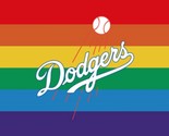 Los Angeles Dodgers Pride Flag 3x5ft Banner Polyester Baseball World Ser... - £12.63 GBP
