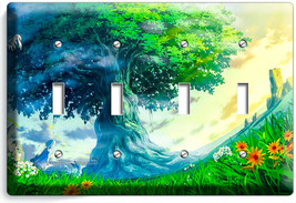 Giant Sequoia Tree Of Life Anime 4 Gang Light Switch Wall Plate Bedroom Hd Decor - £14.81 GBP