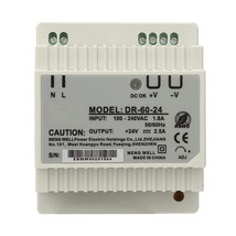 Dr-60-24 Switching Power Supply,24V 60W Ac/Dc Single Output Din-Rail Power Suppl - £26.08 GBP