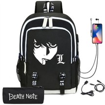 Anime Death Note L Backpack Pencil Case Teenarges Schoolbag Shoulder Bag Girls B - £84.13 GBP
