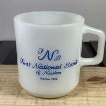 Vintage Galaxy Milk Glass mug first national bank of Newton Texas - £13.66 GBP