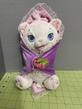 Disney Parks Disney Babies Baby Marie Cat Plush W/ Purple Blanket Artist... - $8.90