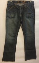 Womens Old Navy Special Edition Boot Cut Jeans with Faux Brown Leather T... - $6.92