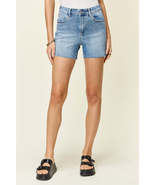 Judy Blue Light Blue High Waist Rhinestone Decor Denim Shorts - £35.97 GBP