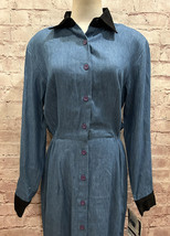 Vintage Country Wear Clothing Company Dress Size 12 90s Denim Chambray C... - £71.14 GBP