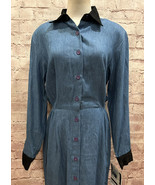 Vintage Country Wear Clothing Company Dress Size 12 90s Denim Chambray C... - £69.69 GBP