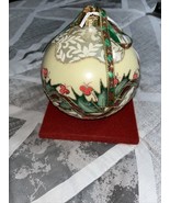 department 56 Holly Pattern ornament Globe - $14.85