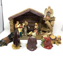 Nativity Set with Porcelain Figures and Manger 2005 Thomas Pacconi Classics - £38.82 GBP
