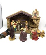 Nativity Set with Porcelain Figures and Manger 2005 Thomas Pacconi Classics - £38.91 GBP
